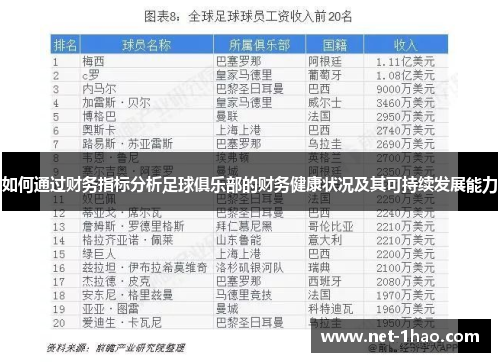 如何通过财务指标分析足球俱乐部的财务健康状况及其可持续发展能力